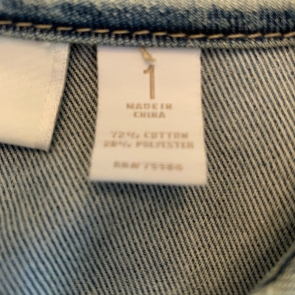 Chico’s Platinum Denim Vest button front jean size 1 - Picture 7 of 9